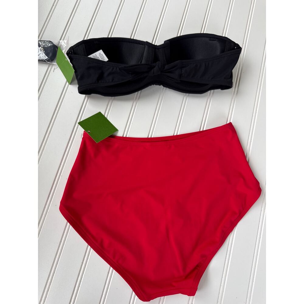 NWT Kate Spade 3 PC Swimsuit Bikinis High Waist Swim Beach Summer Bundle Size S - Picture 8 of 8